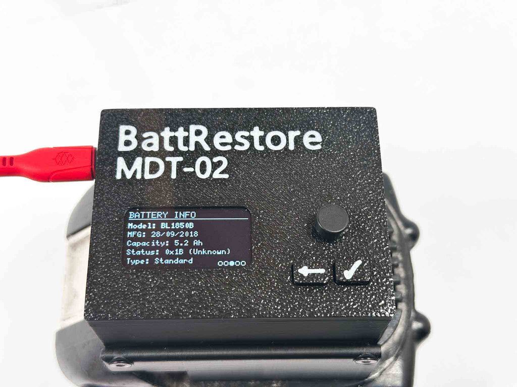 BattRestore MDT-02 Portable Unlock Tool For Makita 18V Batteries OBI